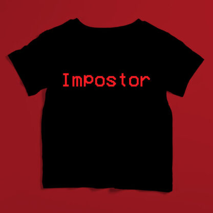 Imposter Among Us Kids Black T-Shirt