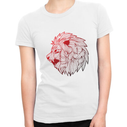 Lion Mandala Profile T-shirt For Women