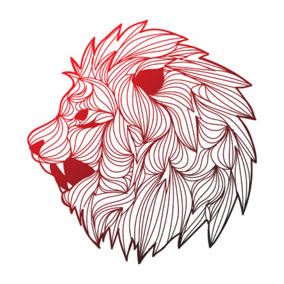 Lion Mandala Profile T-shirt Design
