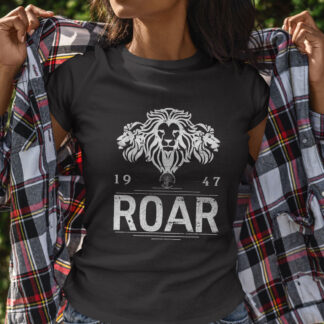 Roar 1947 Indian Independence Lion T-Shirt for Women