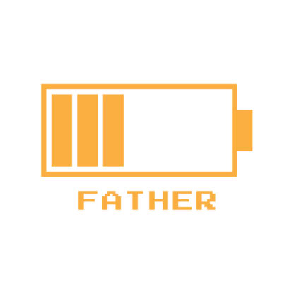 Battery Level – T-Shirt Design for the Father