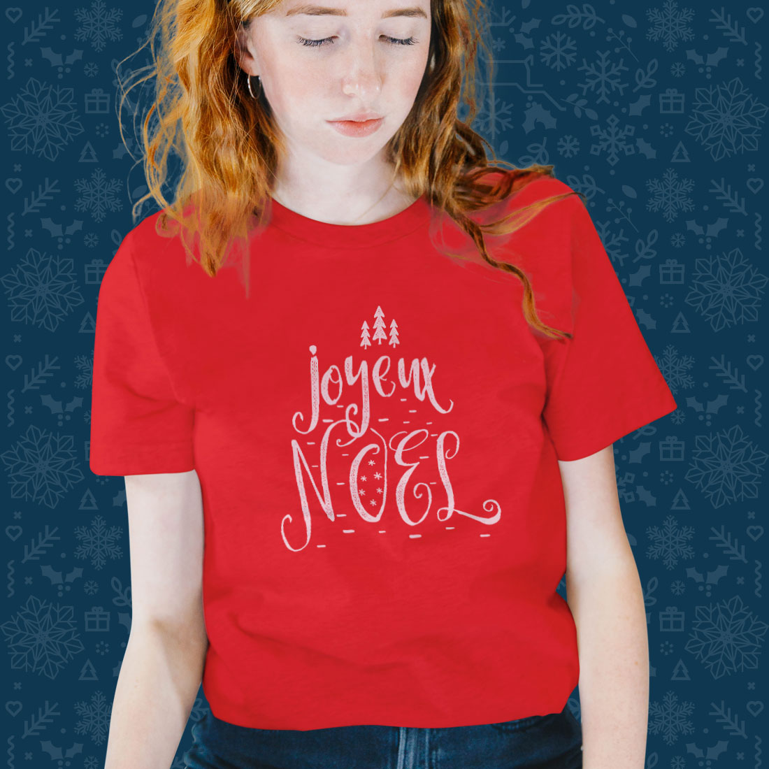 Joyeux Noel T-Shirt for Women T-Shirt - SaffronTees