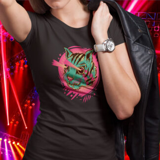 Laser Eyes Cat T-Shirt for Women