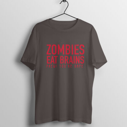 Zombies Eat Brains Grey T-Shirt
