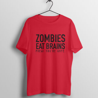 Zombies Eat Brains Red T-Shirt