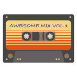Awesome Mix Vol. 1 Guardians of the Galaxy T-Shirt Design
