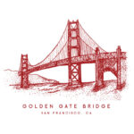 Golden Gate Bridge T-shirt Design