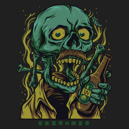 Skull Drunkery T-Shirt Design