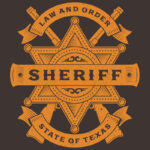 State of Texas, Sheriff T-Shirt Design