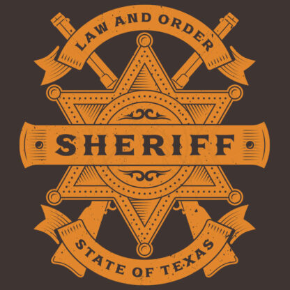 State of Texas, Sheriff T-Shirt Design