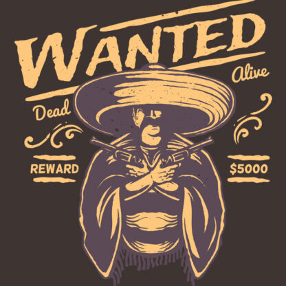 Wanted Dead or Alive T-Shirt Design