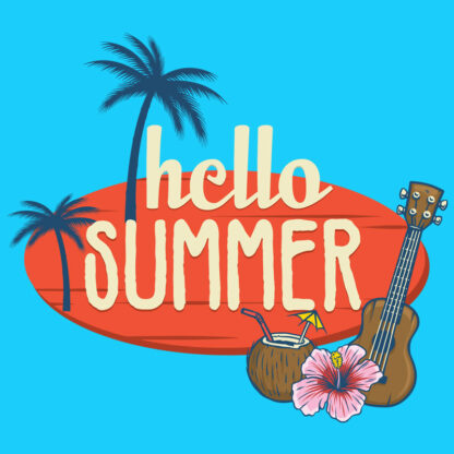 Hello Summer T-Shirt Design
