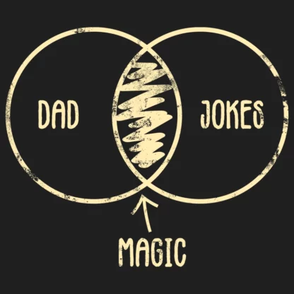 Dad Jokes Venn Diagram T-Shirt Design