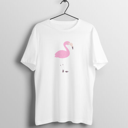 Pink Flamingo White T-Shirt