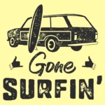 Gone Surfin' T-Shirt Design