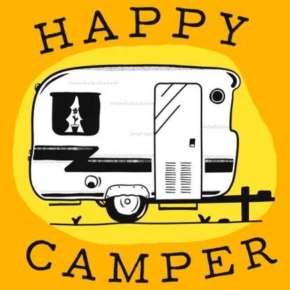 Happy Camper Graphic Tee Design