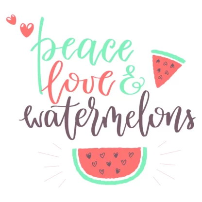 Peace Love & Watermelon T-Shirt Design