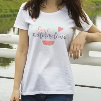 Peace Love & Watermelon T-Shirt for Women