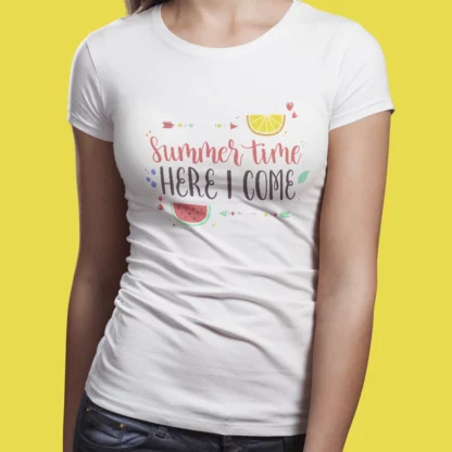 Summertime Here I Come T-Shirt for Women