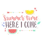 Summertime Here I Come T-Shirt Design